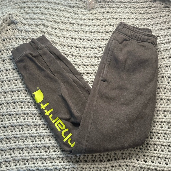 Madewell Pants - Carhartt Gray Joggers with Neon Accents